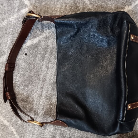 Large dooney bourke vintage hobo shoulder bag black leather excellent condition - Picture 5 of 7